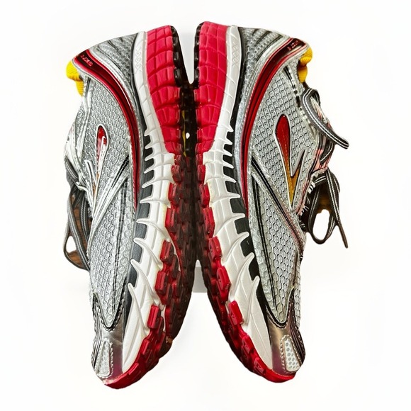 Brooks Ghost 6 Running Men's Shoes Silver Red Yellow White Size 9 2E (Wide) - Picture 9 of 11